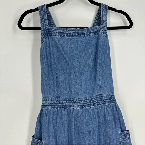 Madewell Blue Denim Midi Dress - Picture 4 of 10